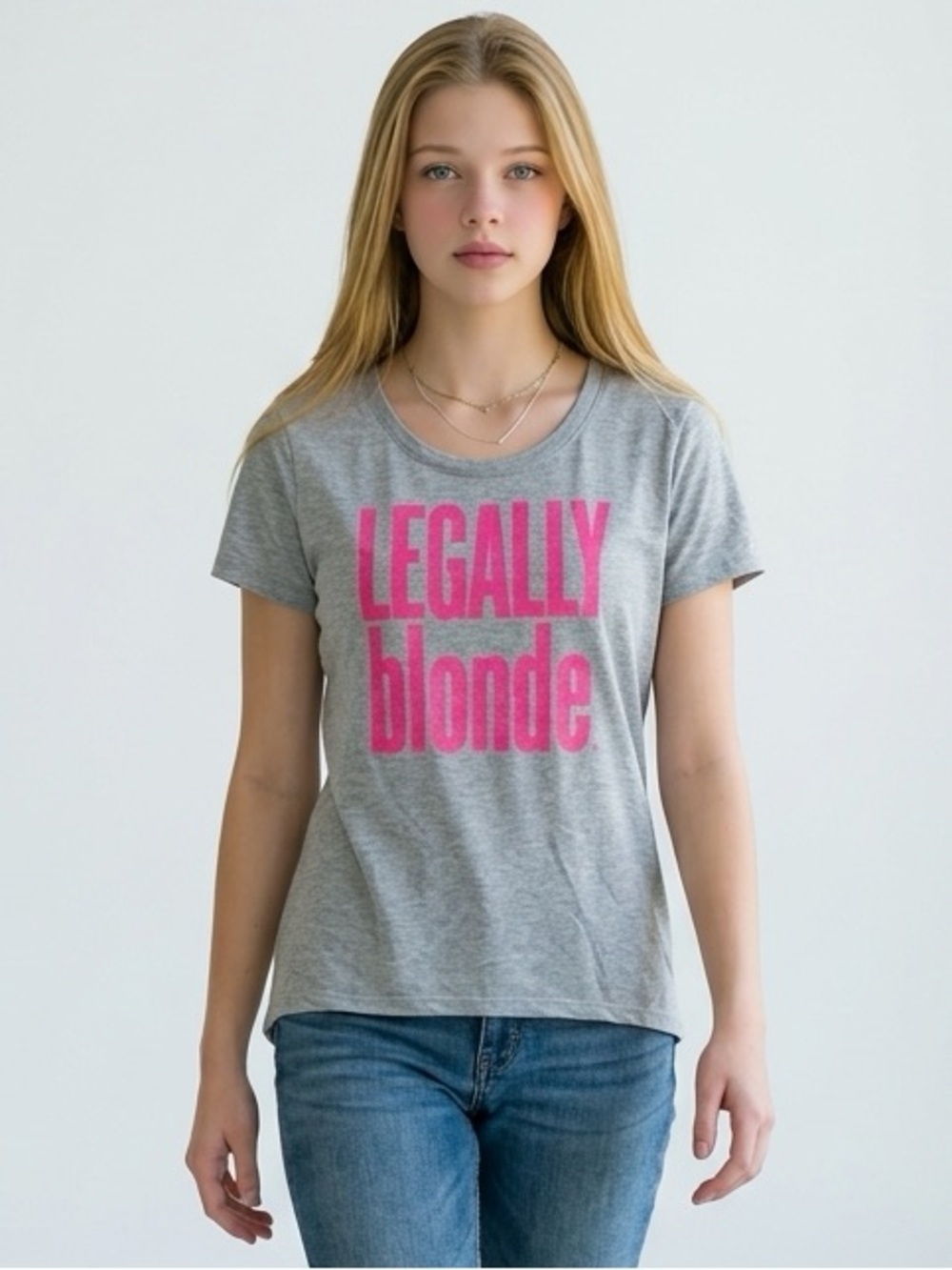 NWT Women’s Gray Short Sleeve Graphic Tee Shirt “Legally Blonde” - Size XXL